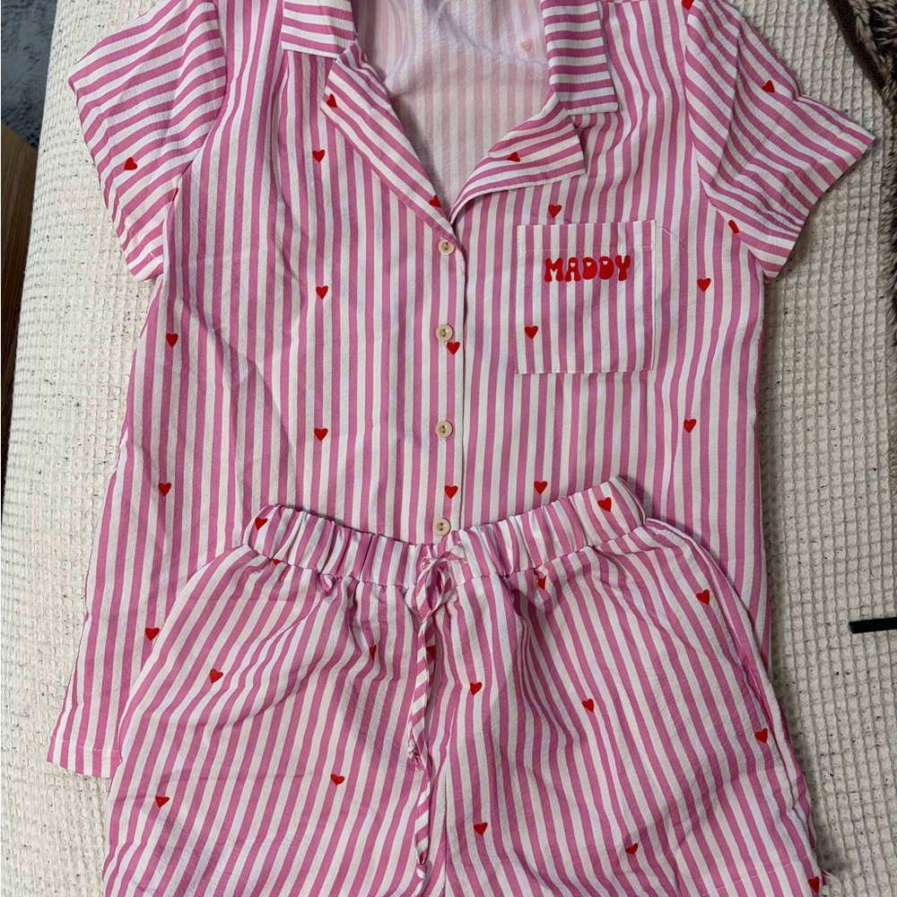 Pink Striped Kids Pajamas